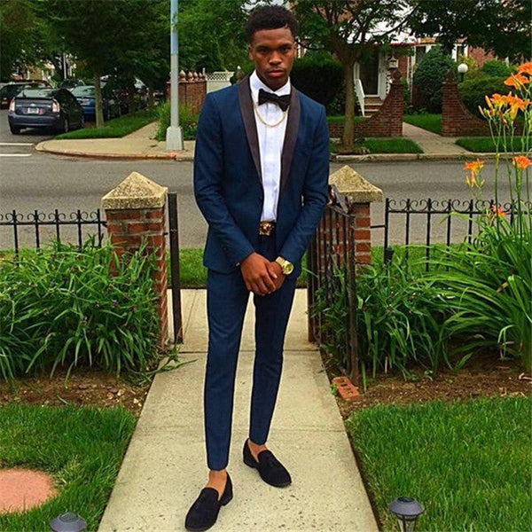 Navy Blue Classic Two Piece Men Suit for Prom-Ballbella
