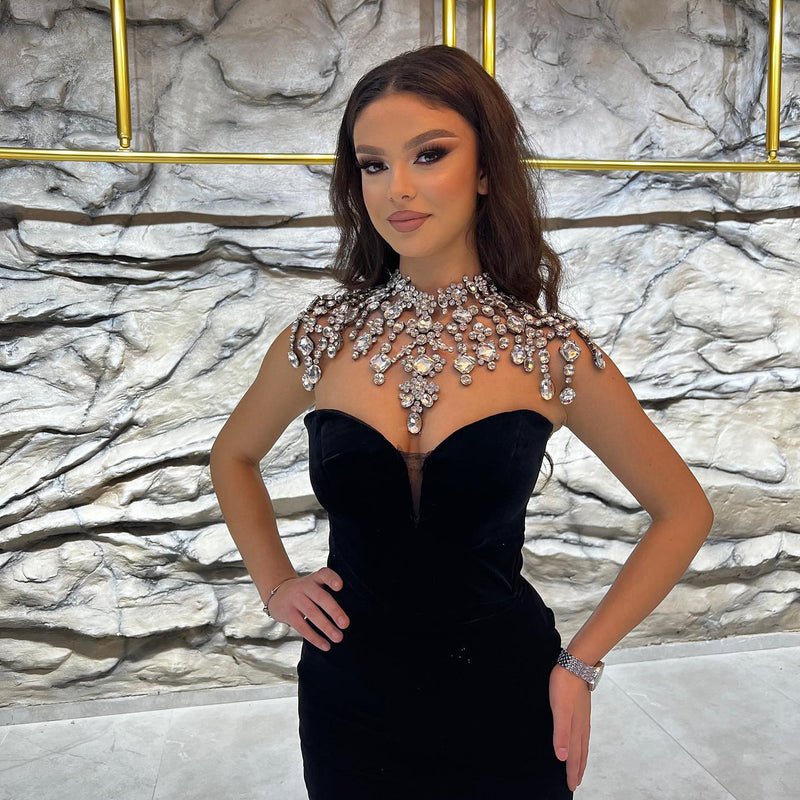 New Arrival Black Ankle-Length V-Neck Sleeveless Mermaid Prom Dresses New Arrival Black Ankle-Length V-Neck Sleeveless Mermaid Prom Dresses