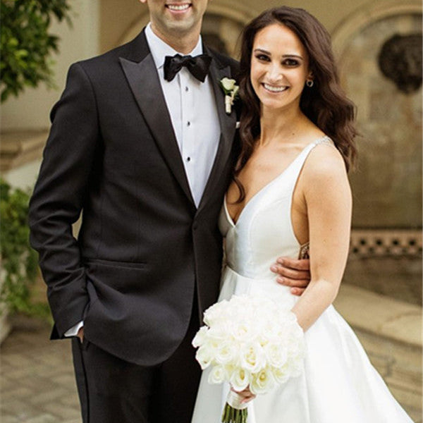 New in Black Men Coat Pant Designs Mens Two-piece Suits Wedding Suit  Ballbella