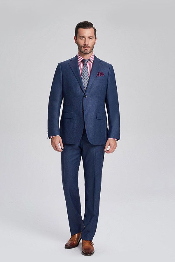 Ballbella has various Custom design mens suits for prom, wedding or business. Shop this Notch Lapel Flap Pocket Navy Blue Mens Business Suits with free shipping and rush delivery. Special offers are offered to this Navy Single Breasted Notched Lapel Two-piece mens suits.