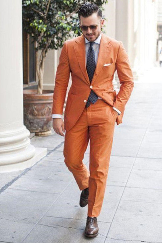 Notched Lapel Designer Men Suits-Ballbella
