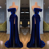 Off-the-Shoulder Mermaid Long Prom Dress With Split-Ballbella