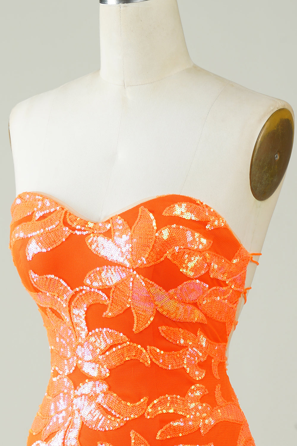 ruby red homecoming dress A Line V neck Sequins Appliques Orange Homecoming Dress Short Graduation Dress QH2455 US6 / Lilac main image 1