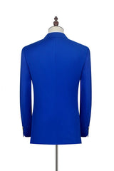 Ballbella has various Custom design mens suits for prom, wedding or business. Shop this Peak Lapel Royal Blue Double Breasted Mens Suits, Six Buttons Custom design Leisure Suits with free shipping and rush delivery. Special offers are offered to this Blue Double Breasted Peaked Lapel Two-piece mens suits.