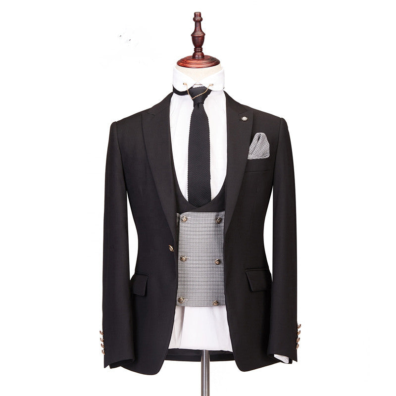 Buy Peaked Lapel Three-piece Best Fitted Men Suits for Wedding for men from Ballbella. Huge collection of Peaked Lapel Single Breasted Men Suit sets at low offer price &amp; discounts, free shipping &amp; made. Order Now.