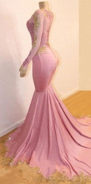 Rock a Chic,  playful look with our Pink Appliques Long Sleevess Prom Dresses. Shop Ballbella with free shipping on New Arrival Gorgeous Mermaid Evening Gowns available in all sizes and colors.