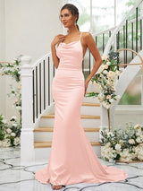 Pretty Square Sleeveless Bridesmaid Dresses-Ballbella