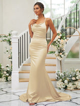 Pretty Square Sleeveless Bridesmaid Dresses-Ballbella