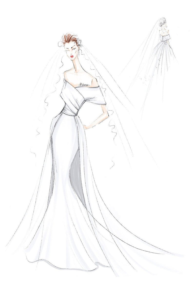 mermaid wedding dress sketches Mermaid Wedding Dresses by girlofhearts101 on DeviantArt