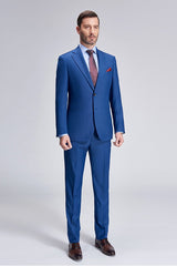 Ballbella made this Romantic Plaid Royal Blue Mens Suits for Business with rush order service. Discover the design of this Blue Plaid Single Breasted Notched Lapel mens suits for prom, wedding or formal business occasion.