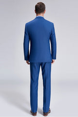 Ballbella made this Romantic Plaid Royal Blue Mens Suits for Business with rush order service. Discover the design of this Blue Plaid Single Breasted Notched Lapel mens suits for prom, wedding or formal business occasion.