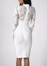Sex Long Sleeves High Neck Sheath/Column Homecoming Dresses-Ballbella