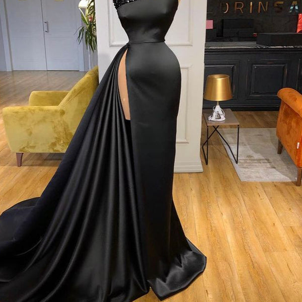 long black homecoming dresses A-Line V-Neck Knee-Length Dress with Beading US8 / Custom Color Length Fabric Black Long Prom Dresses Spaghetti