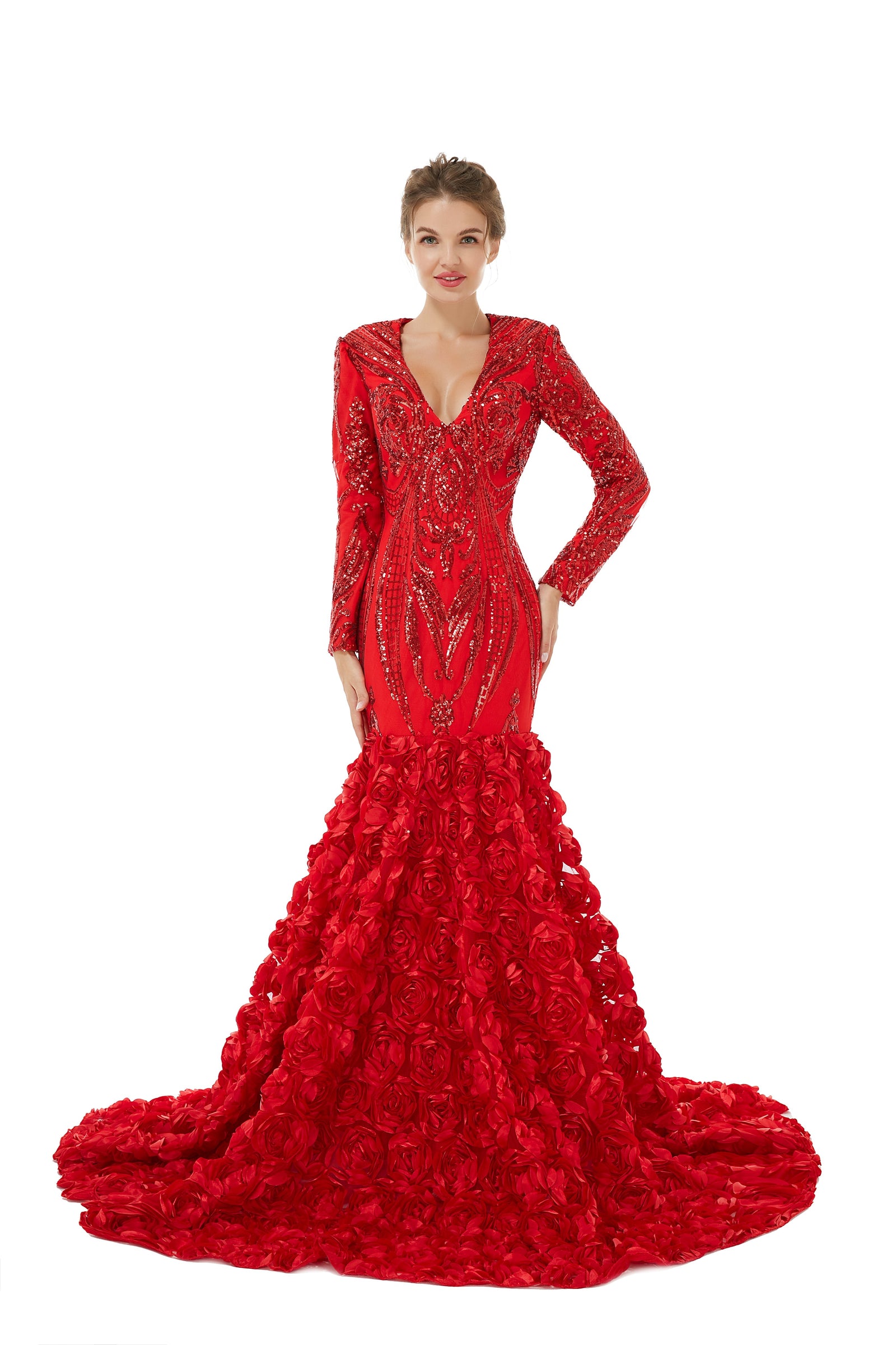 strapless open back dress Size 12 Red Crepe Dress main image 1