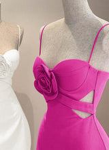Sheath/Column Elastic Satin(Slight Stretch) Homecoming Dresses With Flower(s)-Ballbella