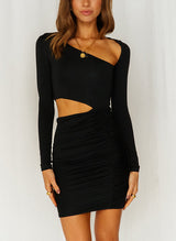 Sheath/Column Long Sleeves Short/Mini Jersey Homecoming Dresses-Ballbella