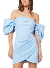 Sheath/Column Off-The-Shoulder Short/Mini Satin Homecoming Dresses-Ballbella