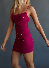 Sheath/Column Short/Mini Homecoming Dresses With Beading-Ballbella
