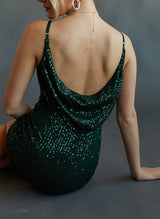 Sheath/Column Short/Mini Sequined(Non-Stretch) Homecoming Dresses-Ballbella
