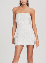 Sheath/Column Strapless Short/Mini Sequined Homecoming Dresses-Ballbella