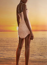 Sheath/Column Sweetheart Detachable Tulle/Sequined Homecoming Dresses-Ballbella