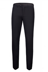 Simple Black Peaked Lapel Fashion Slim Fit Formal Men Suits-Ballbella