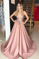 Sleeveless Dusty Rose A-line Sparkle Sequin Formal Evening Dress-Ballbella