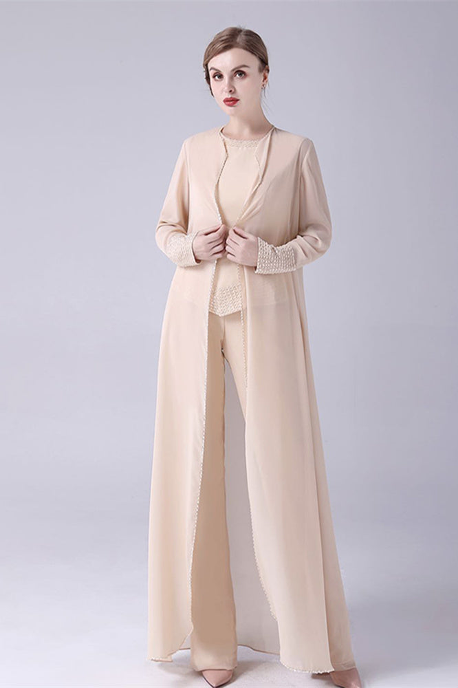 Sleeveless jewel beading vintage mother's suit-Ballbella