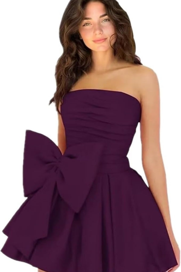 sachin and babi light blue dress Satin Short Homecoming Dresses-Bridelily – Ballbella