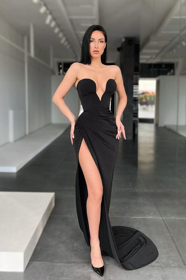 Sleeveless Sweetheart Front Split Sexy Prom Dress Sleeveless Sweetheart Front Split Sexy Prom Dress