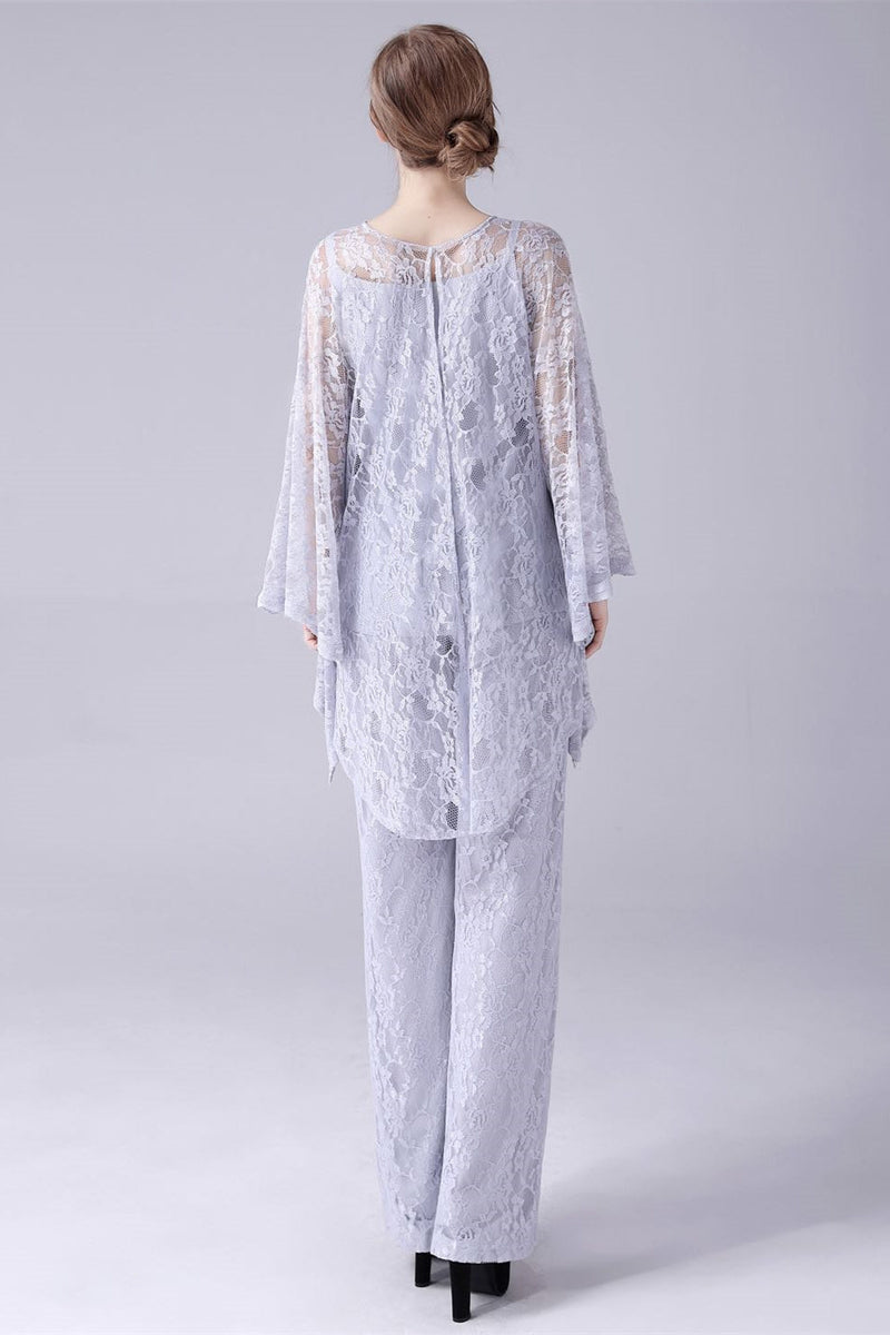 Spaghetti strap sleeveless lace vintage mother's suit-Ballbella
