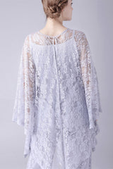 Spaghetti strap sleeveless lace vintage mother's suit-Ballbella