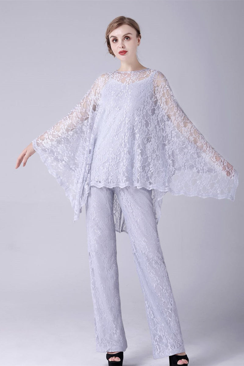 Spaghetti strap sleeveless lace vintage mother's suit-Ballbella