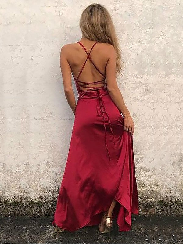 Spaghetti Straps Sleeveless With Ruffles Dresses-Ballbella