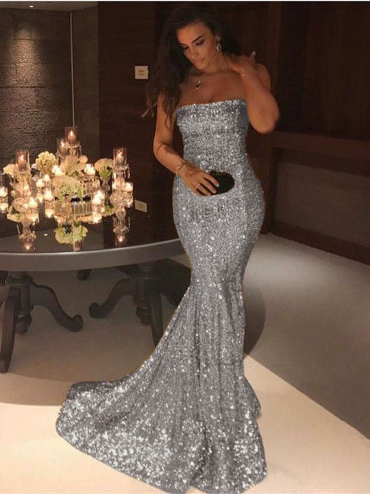 Ballbella custom made this Chic mermaid gold sequins New Arrival formal dress in high quality,  we sell dresses On Sale all over the world. Also,  extra discount are offered to our customers. We will try our best to satisfy everyone and make the dress fit you.