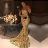 Ballbella custom made this Chic mermaid gold sequins New Arrival formal dress in high quality,  we sell dresses On Sale all over the world. Also,  extra discount are offered to our customers. We will try our best to satisfy everyone and make the dress fit you.