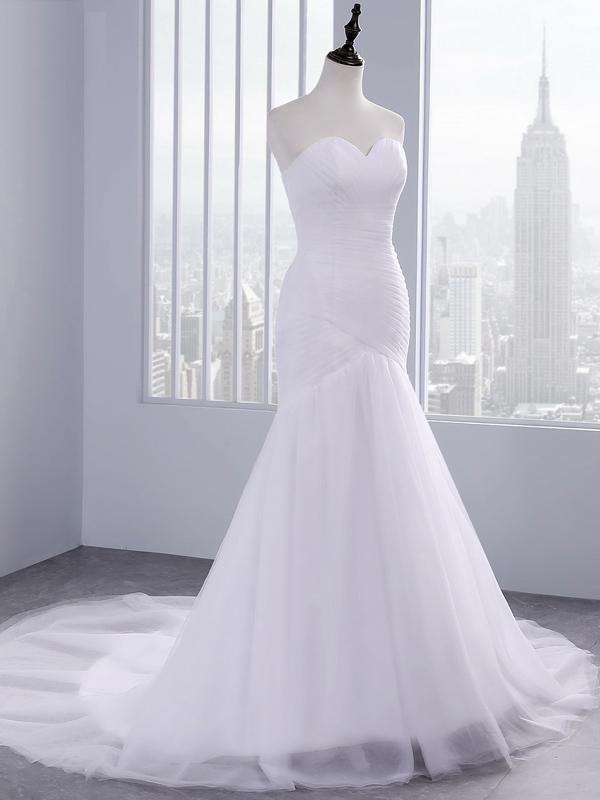 Wanna get a perfect dress online? Check out this Strapless Sweetheart Mermaid Wedding Dresses at Ballbella, it comes in all sizes and colors. Shop a selection of formal dresses for special occasion and weddings at reasonable price.