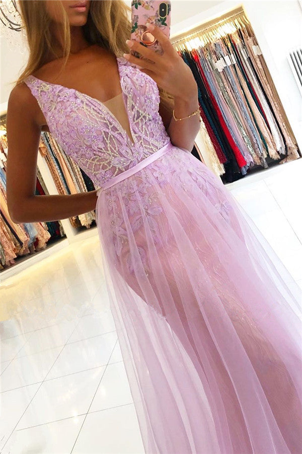 Ballbella offers beautiful Straps A-line Lace V-neck Evening Dresses Floor Length Party Gowns to fit your style,  body type &Elegant sense. Check out  selection and find the A-line Prom Party Gowns of your dreams!