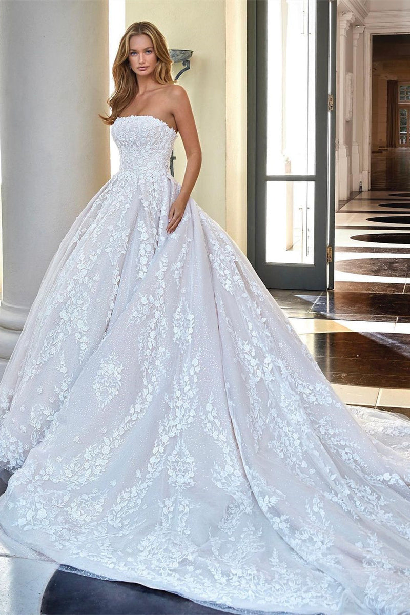 Stunning Princess Sleeveless Appliques Wedding Dresses Lace Appliques Stunning Princess Sleeveless Appliques Wedding Dresses Lace Appliques