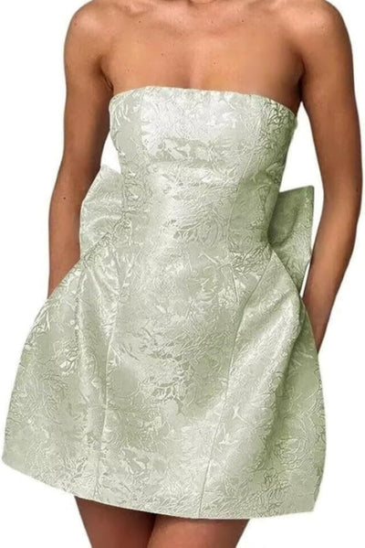 jacquard ruched sleeveless mini dress Bringing some floral flair into the room  @kat_sapineda, , Jacquard  Ruched Sleeveless Mini Dress, MCWDC2409040152, #micasgal