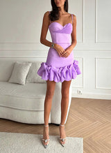 Sweetheart Sleeveless Short/Mini Homecoming Dresses-Ballbella