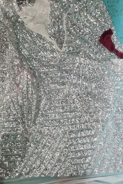 Sweetheart Strapless Sequins Long Train Mermaid Prom Dresses with Sleeves