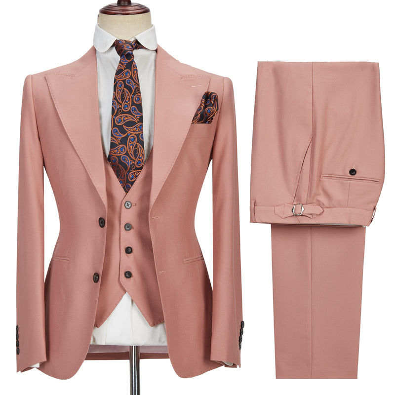 JELTONEWIN Latest Coat Pant Design 2022 Navy Blue 3 Pieces Peaked Lapel  Slim Fit Men Suit Set Formal Groomsmen Wedding Suits - AliExpress