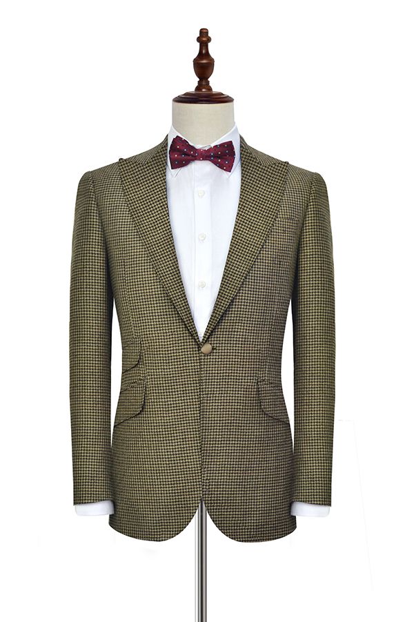 Three Pockets with Flaps Aureate Mens Suits Peak Lapel Suits for Formal-Ballbella