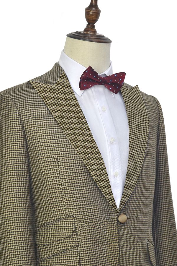 Three Pockets with Flaps Aureate Mens Suits Peak Lapel Suits for Formal-Ballbella