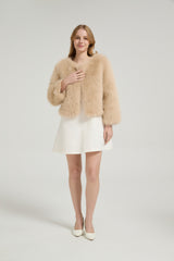 Timeless Faux Fur Long Sleeves Short Jacket Winter Wedding Shawl-Ballbella