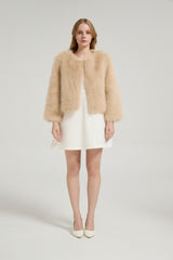 Timeless Faux Fur Long Sleeves Short Jacket Winter Wedding Shawl-Ballbella