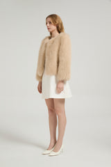 Timeless Faux Fur Long Sleeves Short Jacket Winter Wedding Shawl-Ballbella