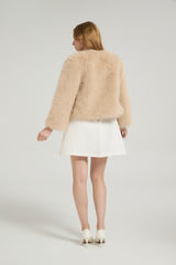Timeless Faux Fur Long Sleeves Short Jacket Winter Wedding Shawl-Ballbella