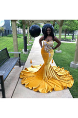 Trendy New Arrival Sweetheart Ginger Mermaid Long Plus Size Prom Dresses-Ballbella